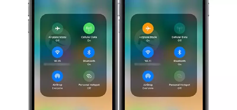 aktifkan mode pesawat di iphone 8